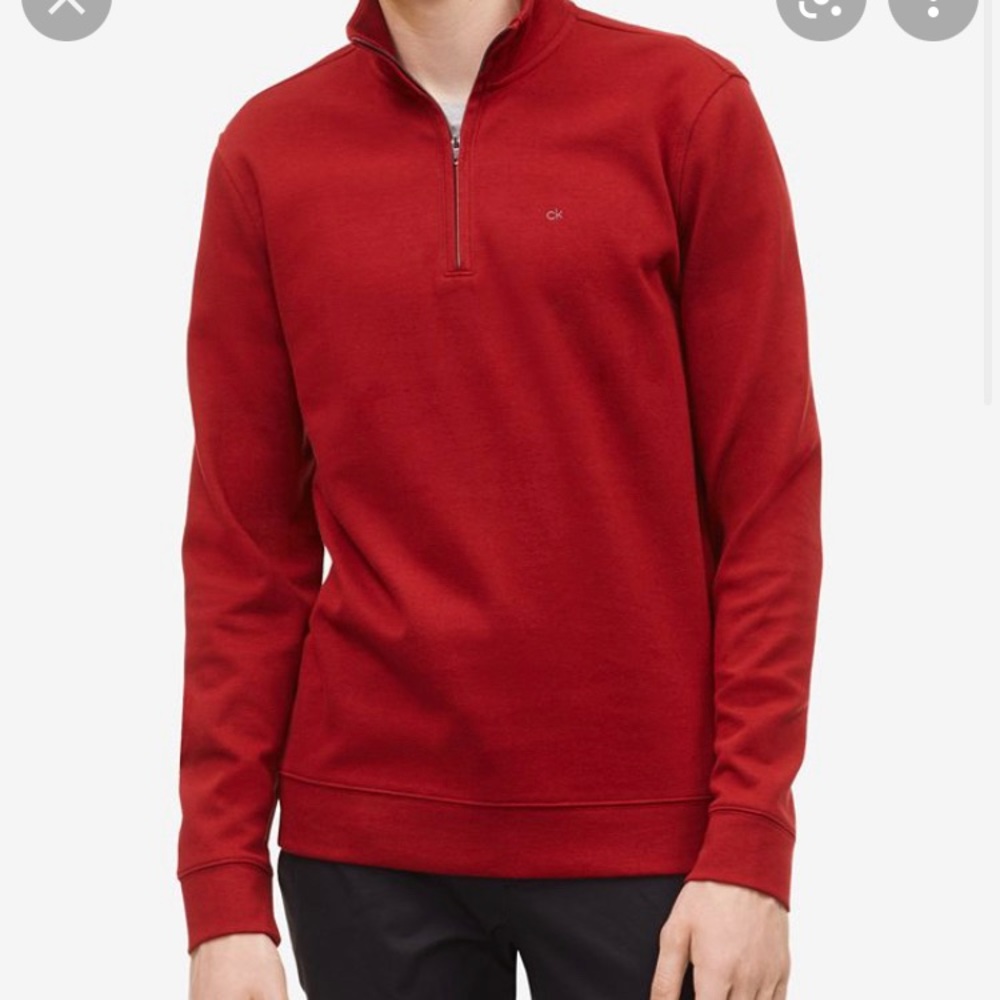 Calvin Klein Red Quarter Zip